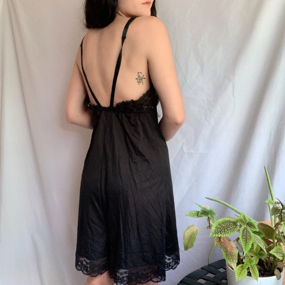 Elegant Black Lace Trim Lingerie Romper